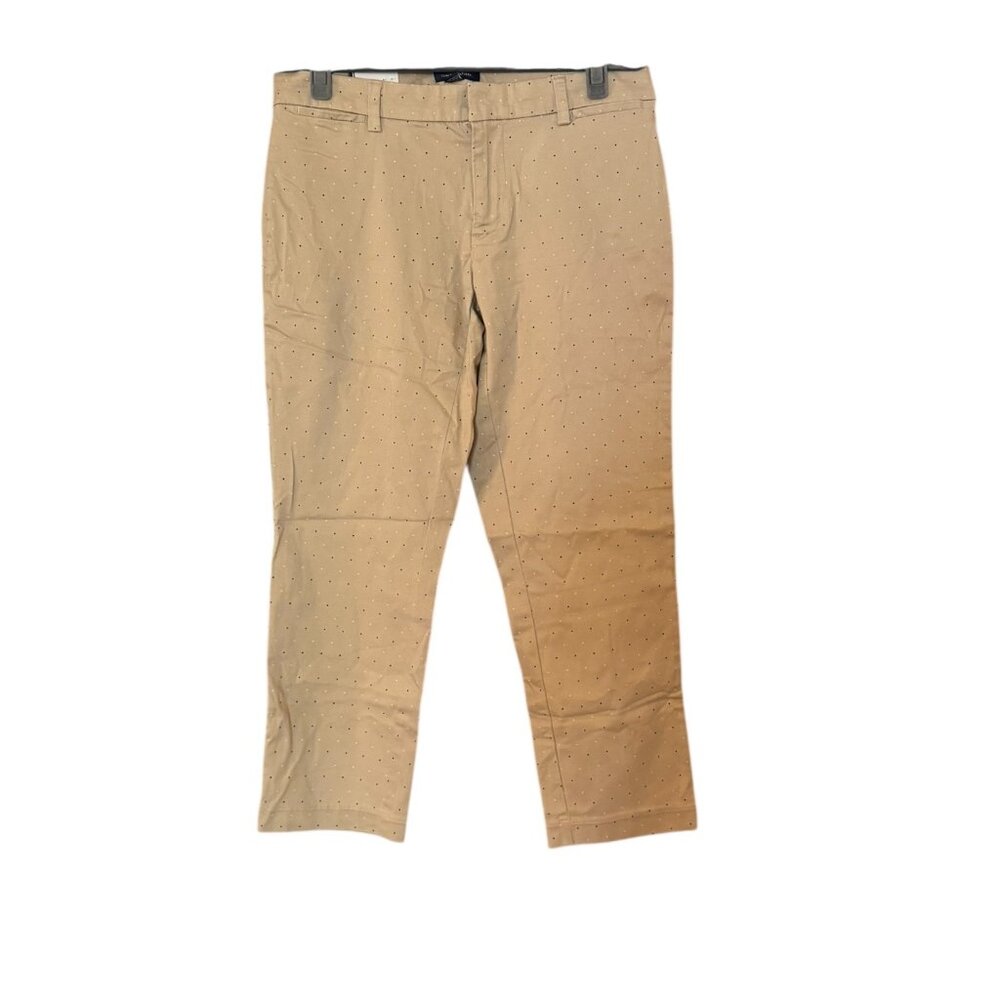 NWT Tommy Hilfiger Womens Waverly Khaki Crop Pants Size 6 Dot